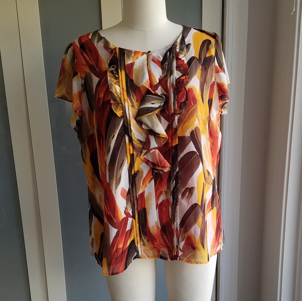 Autumnal Feather Blouse